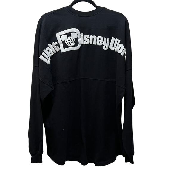 Walt Disney World Spirit Jersey Black Long Sleeve Theme Park Pullover Top Sz XL - Picture 1 of 6